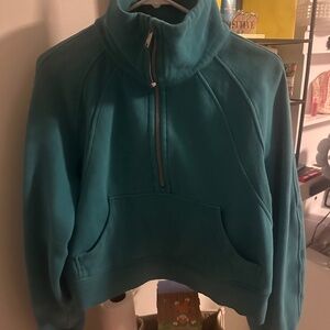 Lululemon blue/teal scuba half zip XS/S